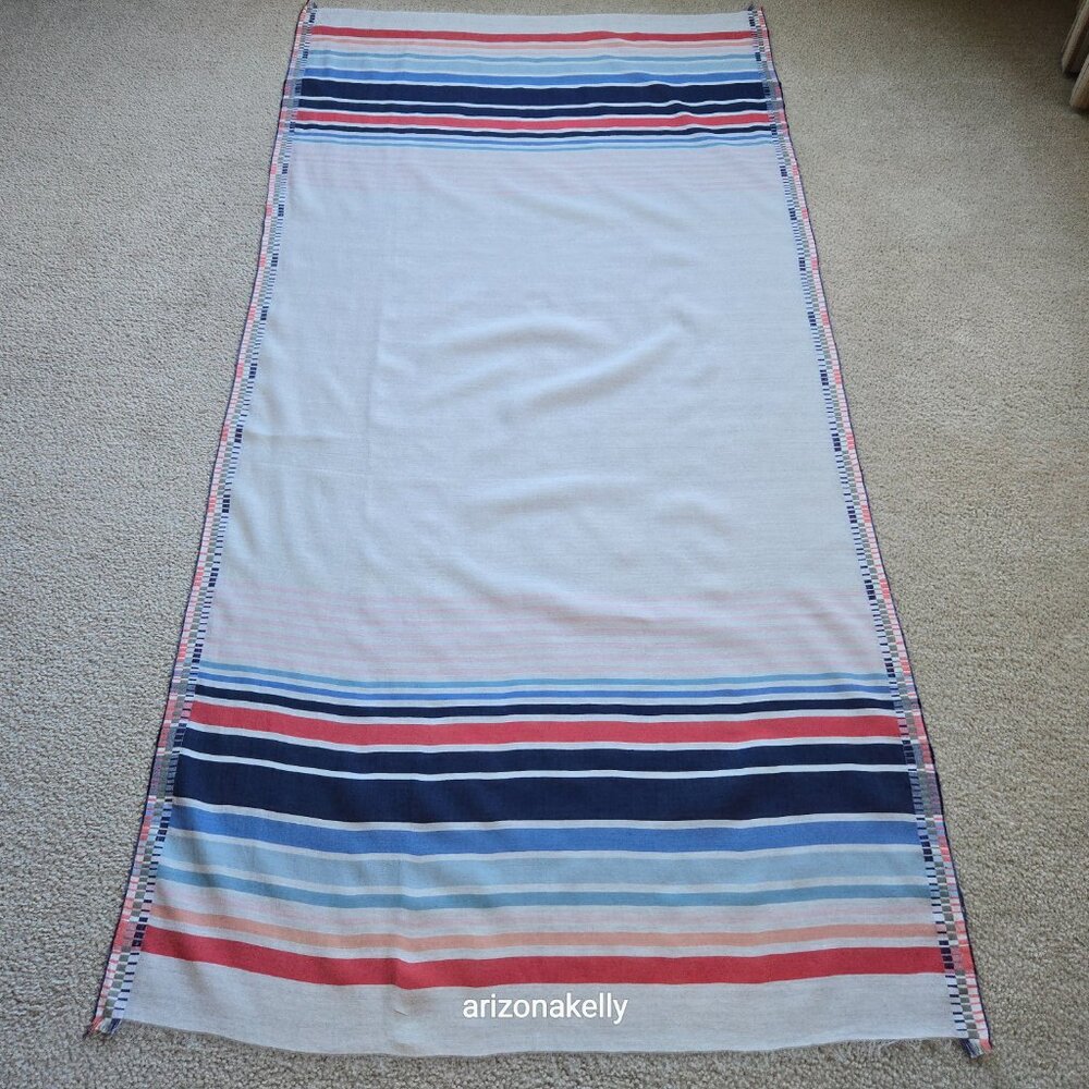 Inouitoosh Silk/Cotton Lightweight Striped Scarf Inoui Editions - Picture 2 of 10